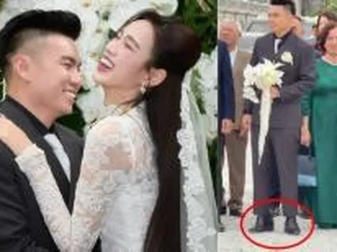 Tổng Giám đốc Tập đoàn Sơn Hải ngày đi cưới Hoa hậu Đỗ Thị Hà sao lại mặc chiếc quần như thế này?