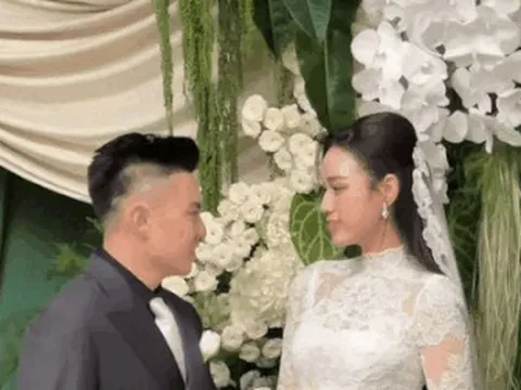 Hoa hậu Đỗ Hà liên tục né nụ hôn của thiếu gia Viết Vương trong đám cưới