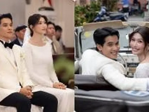 Lễ cưới nhà thờ của Á hậu Quỳnh Châu: Cô dâu chú rể gây bão vì visual đẹp như tranh