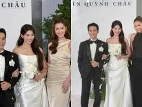 Nửa showbiz đến chúc phúc Á hậu Quỳnh Châu: Hoà Minzy diện váy xuyên thấu, Ngô Kiến Huy - Khổng Tú Quỳnh đụng mặt