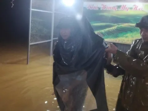 Mưa lớn, triều cường dâng nhanh người dân Hà Tĩnh trắng đêm chạy lũ