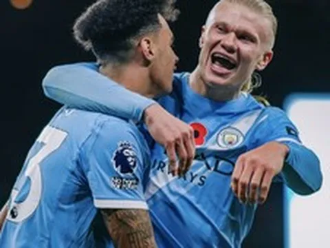 Haaland bùng nổ, Man City lên ngôi nhì Ngoại hạng
