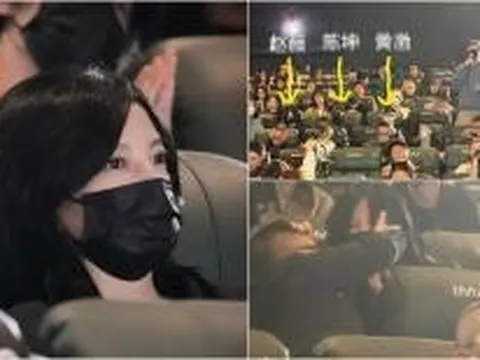 Triệu Vy bất ngờ xuất hiện tại sự kiện, ngồi cùng Hoàng Bột, Trần Khôn, cử chỉ quá thân mật với bạn cũ