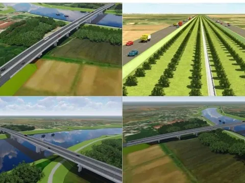 Hình ảnh thiết kế tuyến đường 10 làn xe nối trung tâm Thái Bình với Phố Hiến