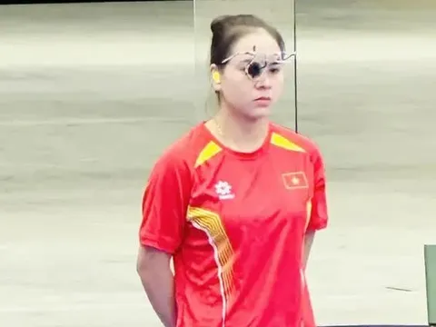 Xạ thủ Trịnh Thu Vinh đứng hạng 23 thế giới nội dung 10m súng ngẳn hơi nữ