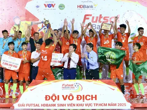 Trường Đại học Nông Lâm vô địch Giải Futsal sinh viên TP HCM 2025