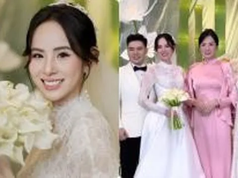 Đám cưới 'Kim Tae Hee phiên bản Việt' - Hương Liên: Nhan sắc cô dâu 100 điểm, chú rể lần đầu lộ diện