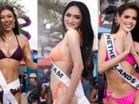 Hương Giang và các thí sinh diện bikini nóng bỏng ở Miss Universe 2025