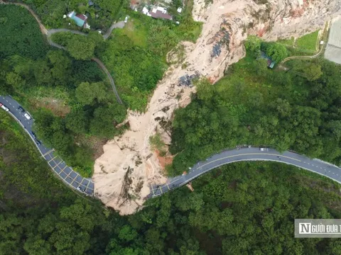 Hiện trường đèo Mimosa Đà Lạt đứt gãy, sạt lở nghiêm trọng