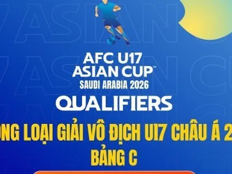 Lịch thi đấu U17 Việt Nam tại vòng loại U17 châu Á 2026