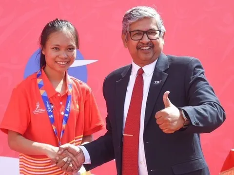 VĐV Triệu Thị Bình giành HCV đầu tiên cho Việt Nam tại Đại hội thể thao học sinh Đông Nam Á 2025