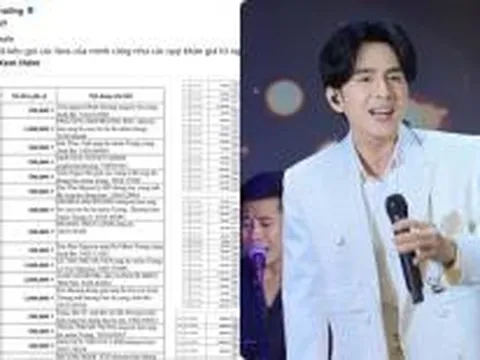 Đan Trường tung sao kê sau ồn ào từ thiện