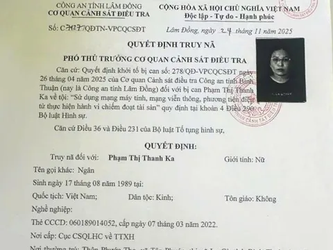 Truy nã Phạm Thị Thanh Ka