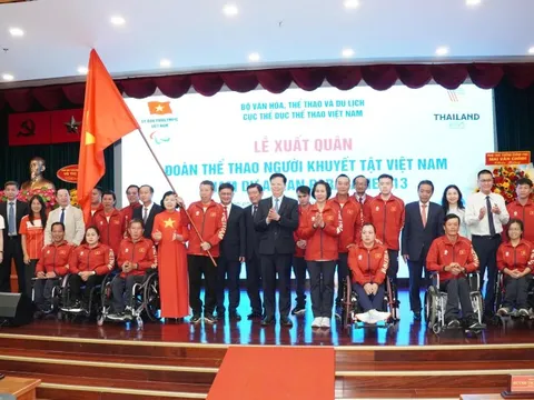 Đoàn thể thao người khuyết tật Việt Nam xuất quân dự ASEAN Paragames 13