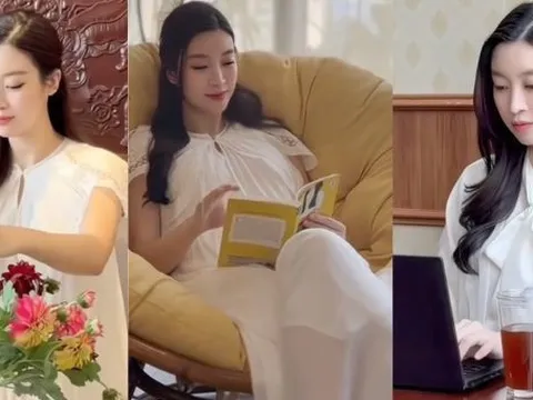 Đỗ Mỹ Linh trổ tài cắm hoa, khoe cuộc sống "dâu hào môn", vóc dáng gây chú ý giữa tin đồn mang bầu lần 2