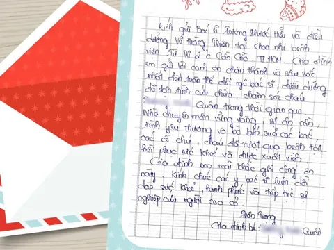 Xúc động dòng thư tay người bệnh cảm ơn y-bác sĩ Bệnh viện Từ Dũ cơ sở 2 tại Cần Giờ