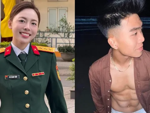 Hotgirl bắn súng Phí Thanh Thảo 21 tuổi được thăng hàm Đại uý, Lý Đức (U23 Việt Nam) tương tác cực ngọt giữa tin hẹn hò