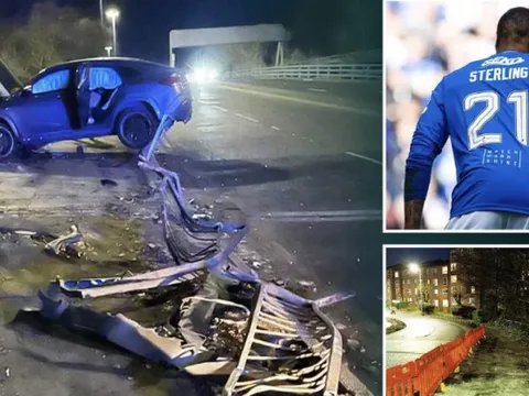 Hiện trường tan hoang khi ngôi sao bóng đá lái siêu xe gây tai nạn chỉ ít giờ sau chiến thắng tưng bừng sân cỏ