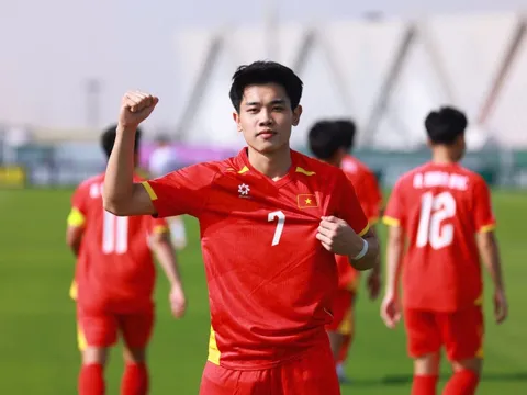 Ảnh: Hotboy U23 Việt Nam Đình Bắc, Hiểu Minh "xé lưới" U23 Jordan tại giải U23 châu Á