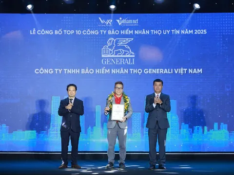 Generali Việt Nam bốn năm liền lọt Top 10 Công ty bảo hiểm uy tín năm 2025